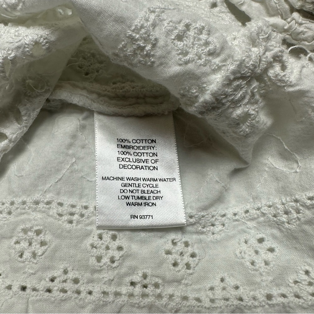 Signature Studio Eyelet Lace Off-Shoulder BlouseCottonBoho Cottagecore Festival - Picture 12 of 12